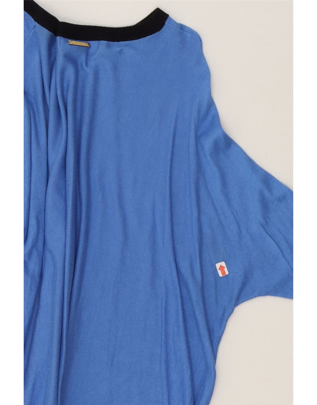 MICHAEL KORS Womens Oversized Boat Neck Jumper Sweater UK 14 Medium Blue Vintage Michael Kors and Second-Hand Michael Kors from Messina Hembry 