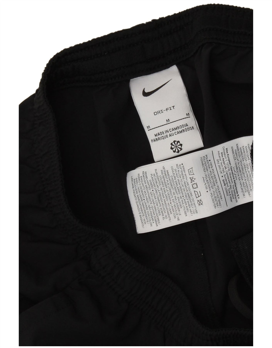 Nike Mens Dri Fit Graphic Sport Shorts Medium  Black Colourblock Polyester