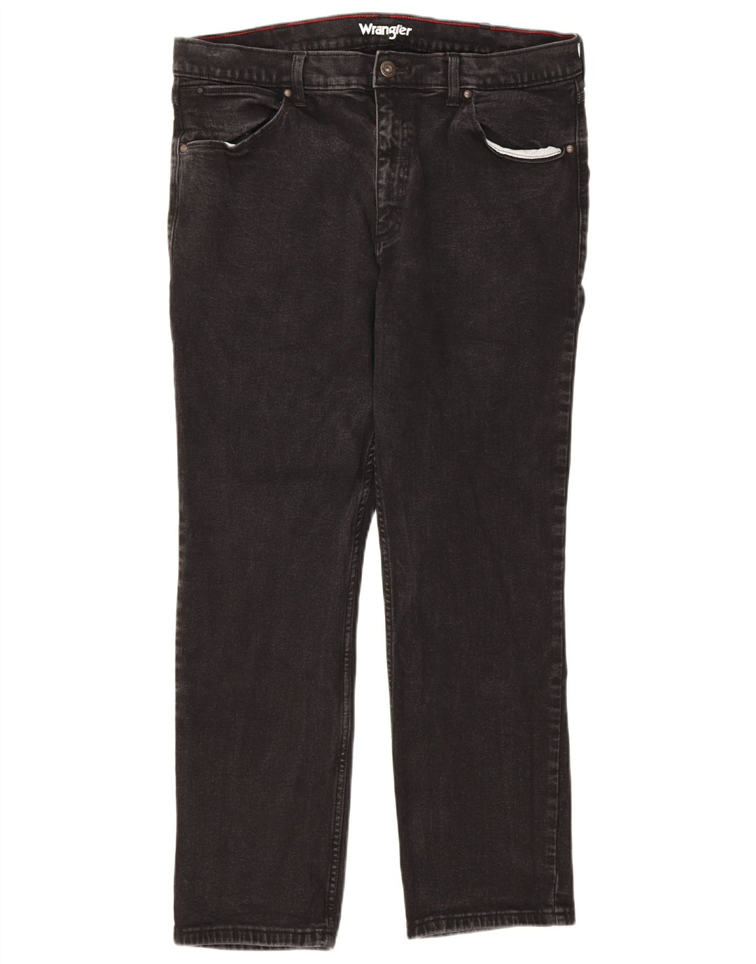 Wrangler Jean droit régulier pour hommes W38 L30 coton noir