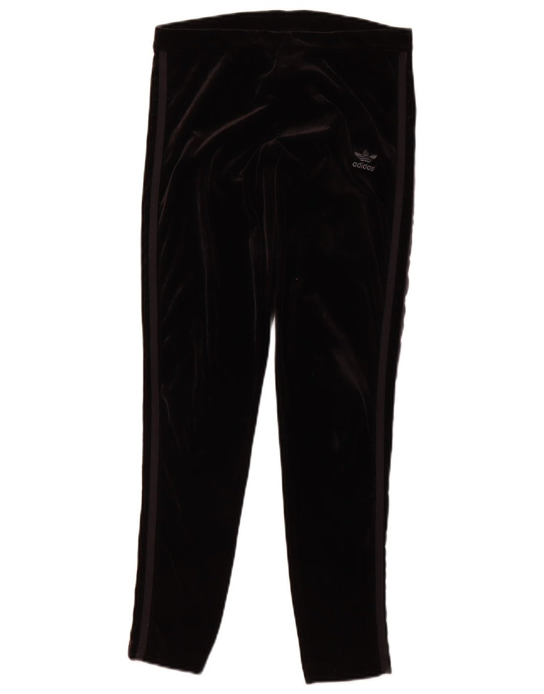 ADIDAS Damen Velours-Leggings UK 12 Medium Schwarz Polyester
