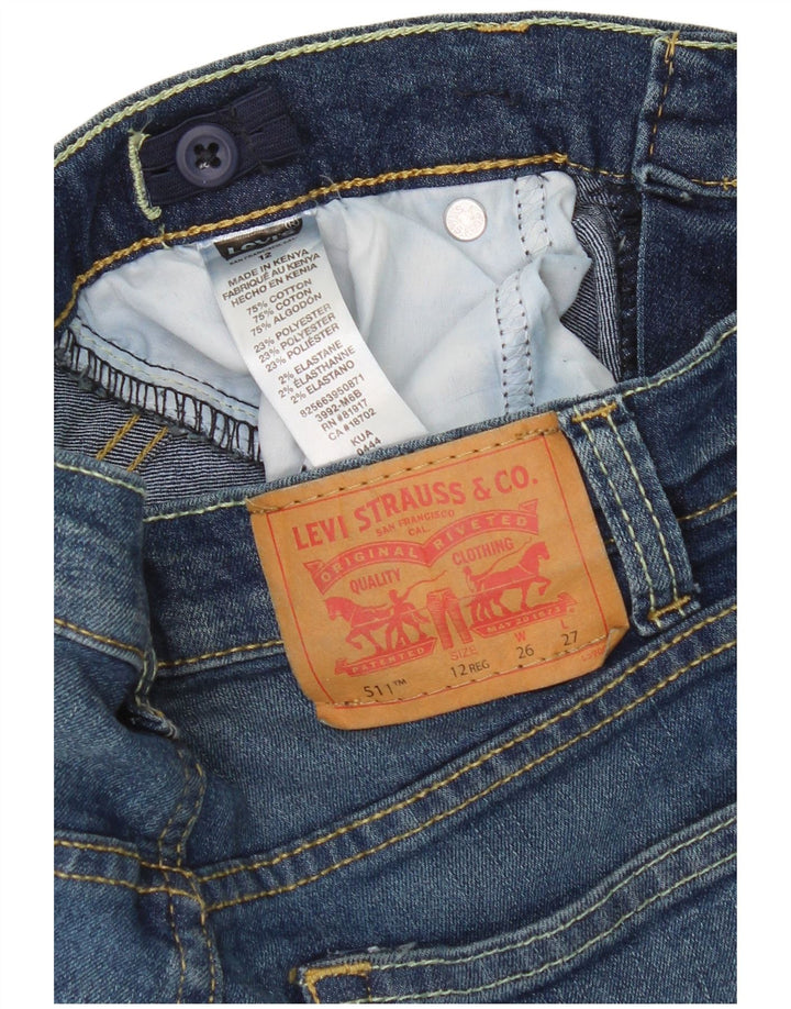 Levi's Boys 511 Slim Jeans 11-12 Years W26 L27 Blue Cotton