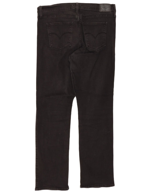 Levi's Mujer 314 Shaping Straight Jeans W32 L30 Algodón Negro