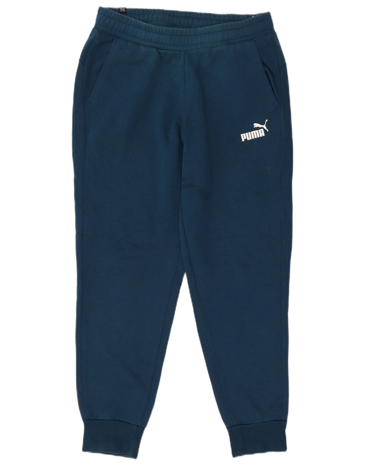 Puma Mens Tracksuit Trousers Joggers Large  Blue Cotton