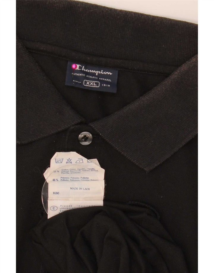 Champion Mens Polo Shirt 2XL Black Cotton