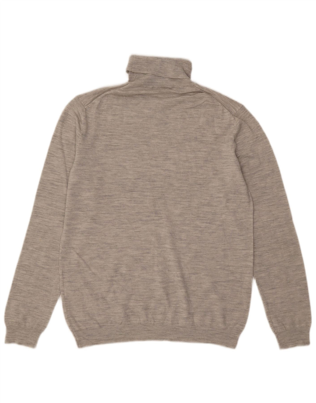 Reiss Herren-Pullover mit Rollkragen, groß, grau gesprenkelte Wolle