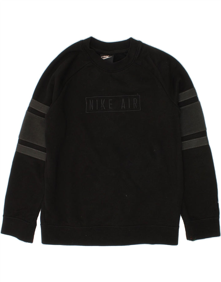 NIKE Boys Graphic Sweatshirt Jumper 10-11 Years Medium  Black Cotton Vintage Nike and Second-Hand Nike from Messina Hembry 
