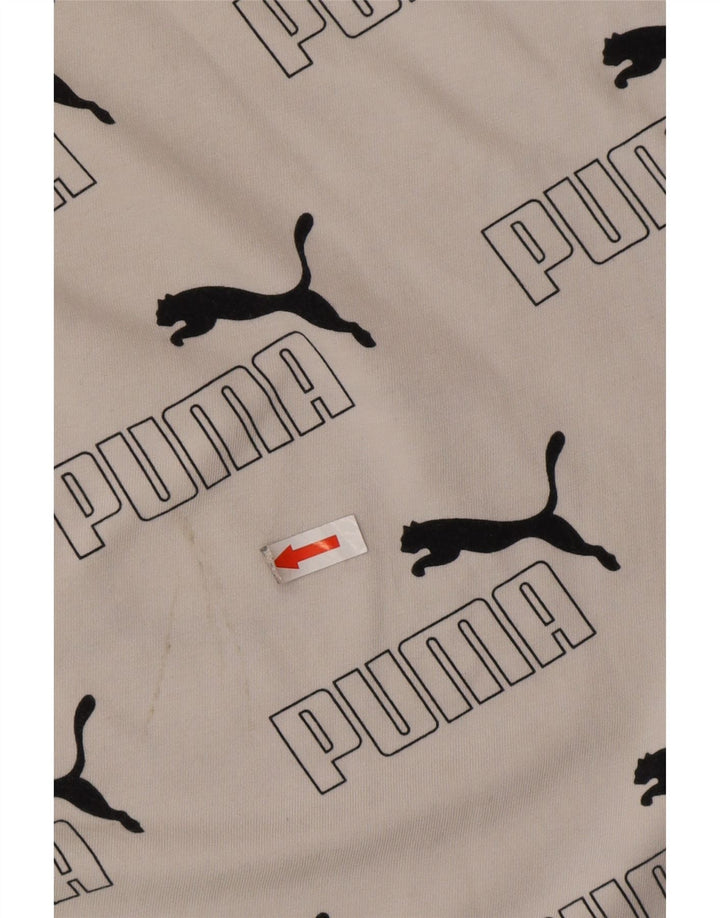 Puma Mens Graphic T-Shirt Top Large White