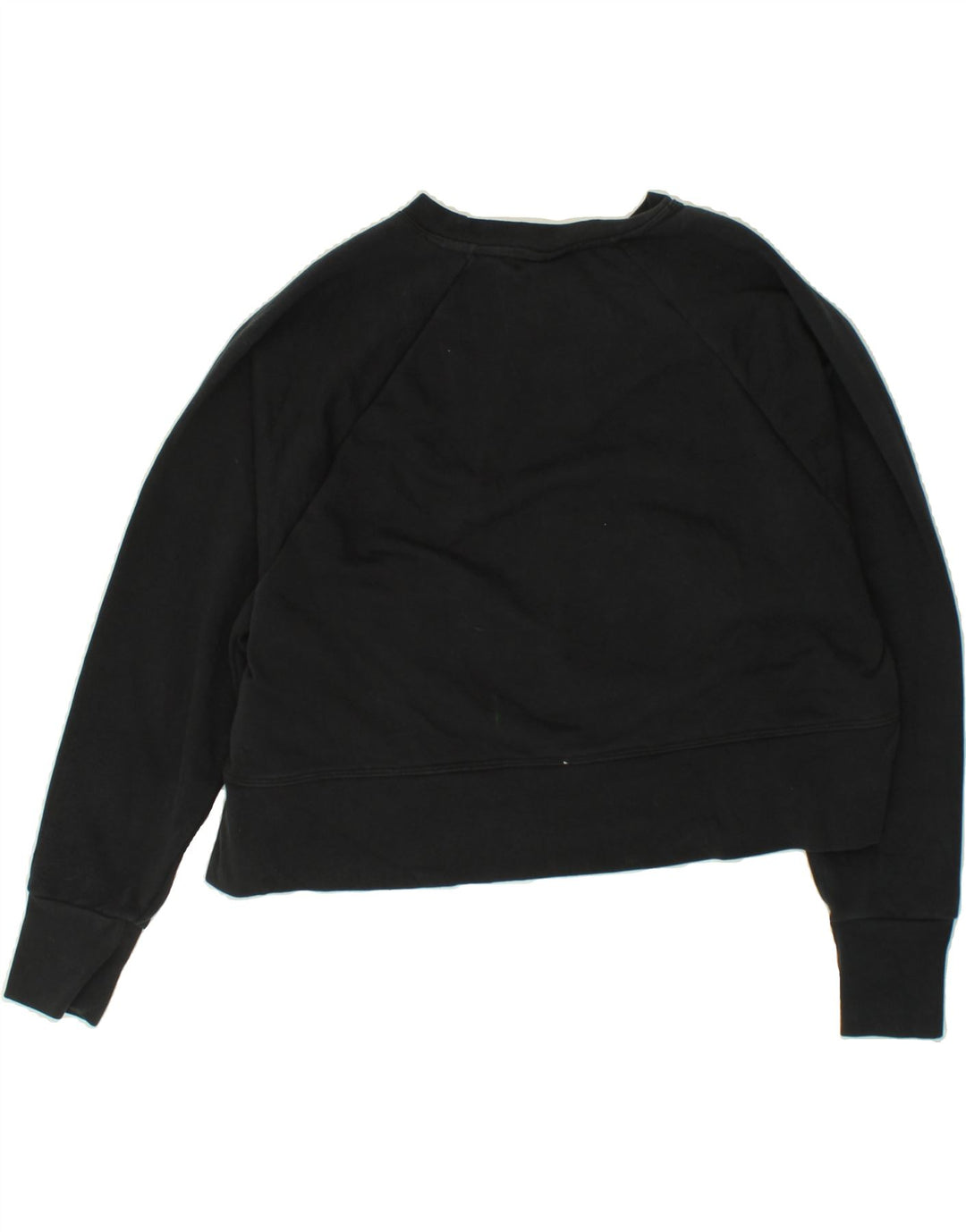 NIKE Womens Crop Graphic Sweatshirt Jumper UK 14 Medium Black Cotton Vintage Nike and Second-Hand Nike from Messina Hembry 