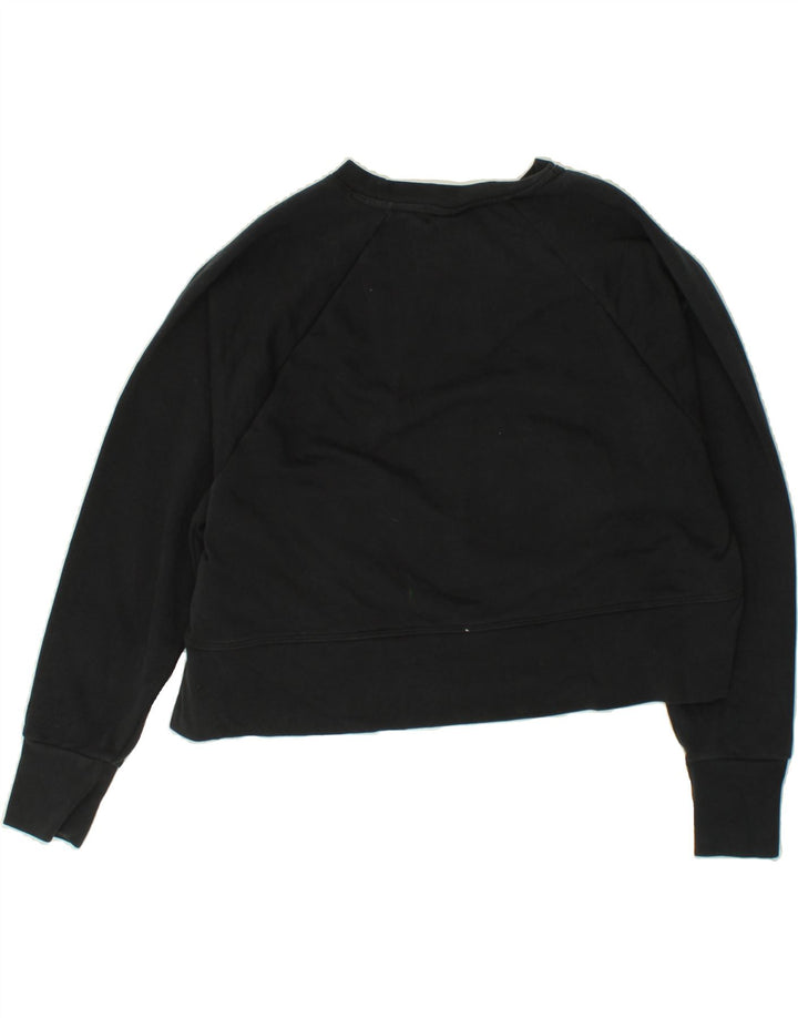 NIKE Womens Crop Graphic Sweatshirt Jumper UK 14 Medium Black Cotton Vintage Nike and Second-Hand Nike from Messina Hembry 