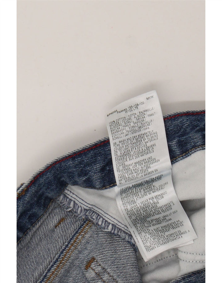 Wrangler Mens Straight Jeans W40 L30 Blue Cotton