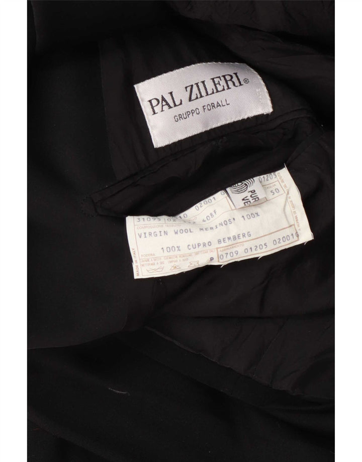Pal Zileri Veste Blazer Double Boutonnage Homme IT 50 Grande Laine Vierge Noire