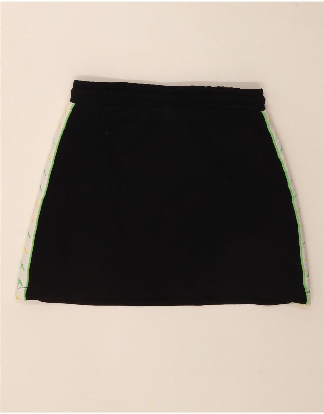 Kappa Womens Graphic Skirt UK 14 Medium Black Colourblock Cotton