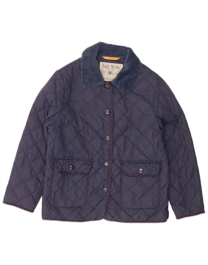 Jack Wills Chaqueta acolchada para mujer UK 44 Mediana Azul marino Nylon
