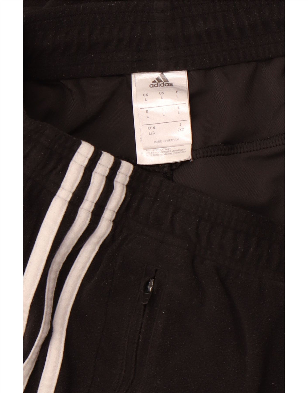 ADIDAS Herren-Trainingshose, Jogginghose, Größe L, Schwarz, Polyester