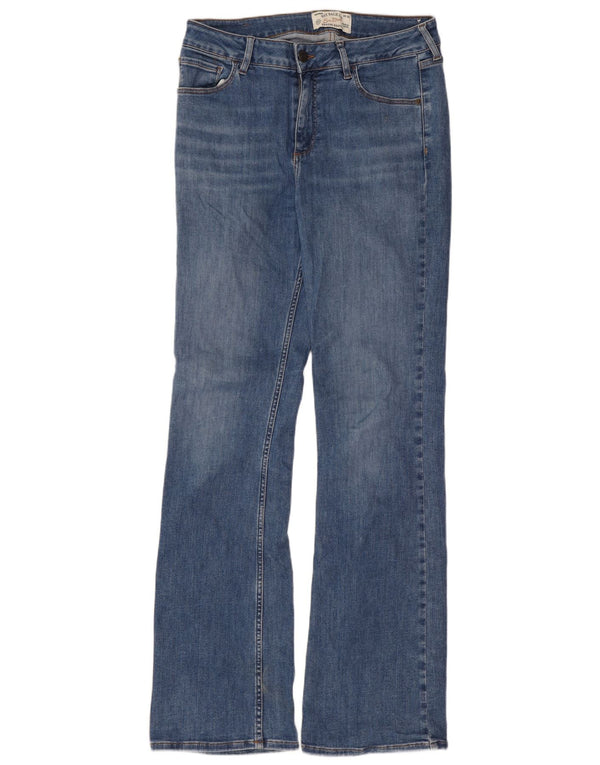 Calça jeans feminina Fat Face Brooke Bootcut Reino Unido 12 médio W30 L31 algodão azul