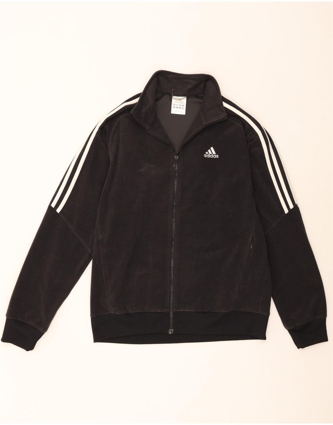 Adidas Fleecejakke til mænd UK 38 Medium Sort Polyester