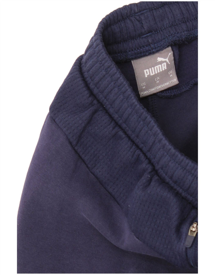 Puma Mens Tracksuit Trousers Medium  Navy Blue Colourblock