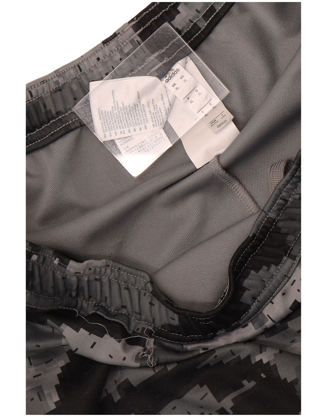 ADIDAS Træningsdragt bukser til mænd XL Grå Camouflage Polyester
