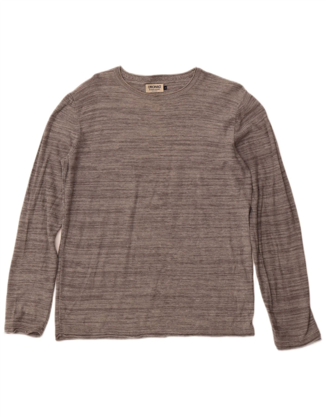 JACK & JONES Top pentru bărbați cu mânecă lungă, mare, gri din bumbac