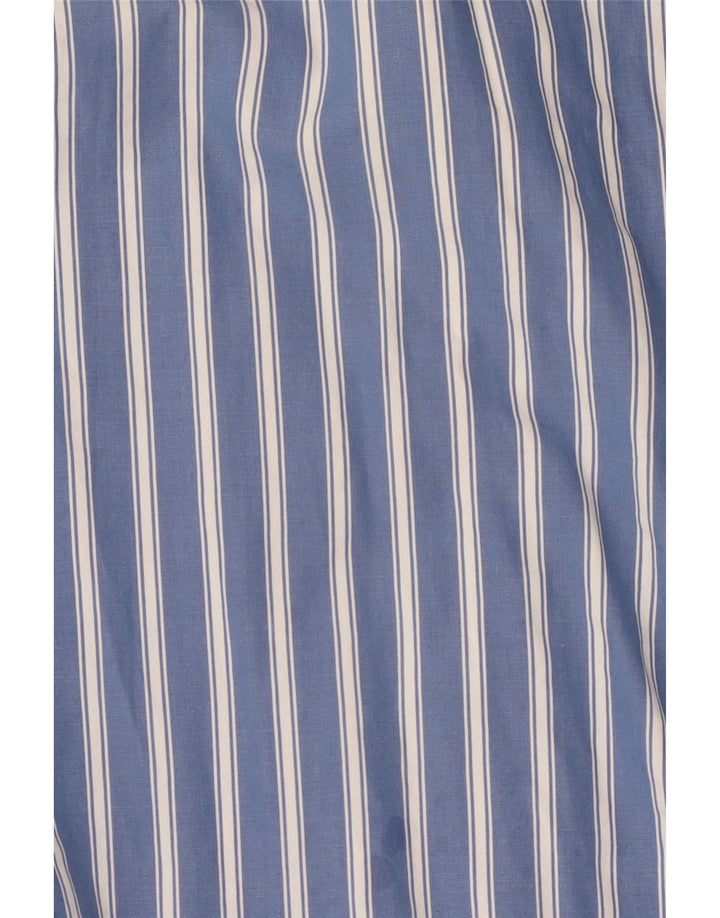 Tommy Hilfiger Mens Shirt Medium Blue Striped Cotton