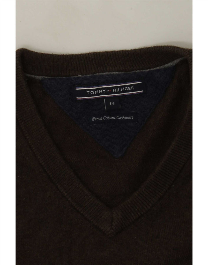 Tommy Hilfiger Herre V-hals sweater Medium Brun Bomuld