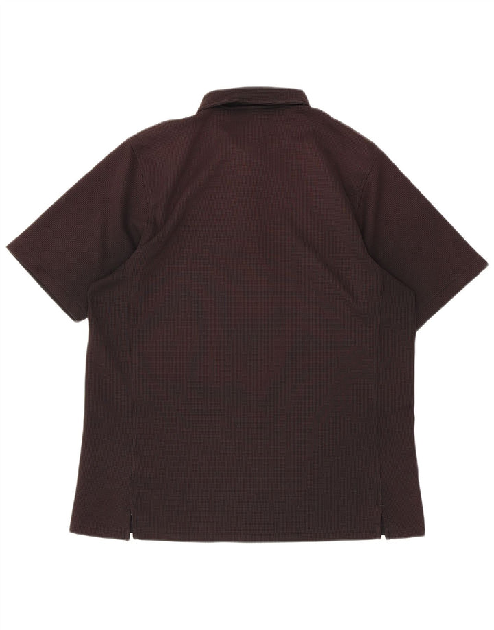 Nike Mens Dri Fit Polo Shirt XL Black Spotted Polyester