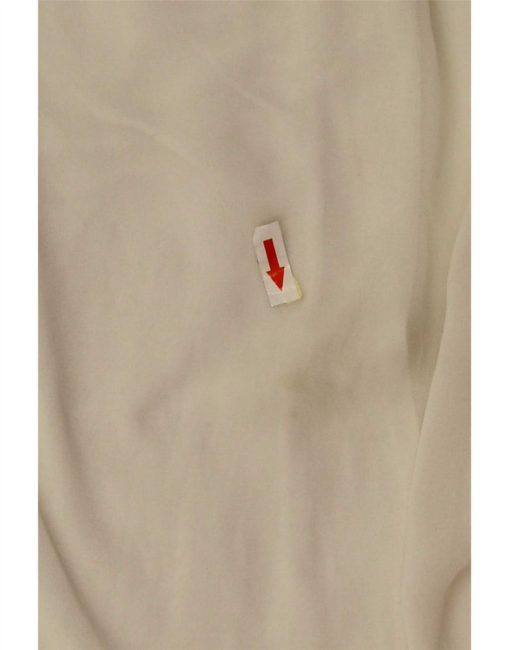 Zara Dame Oversized Bluse Top UK 14 Medium White Polyester