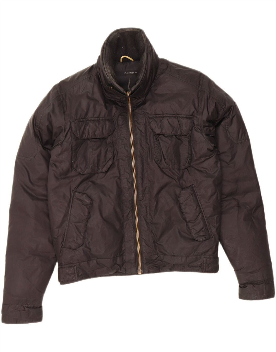 CALVIN KLEIN JEANS Mens Padded Jacket UK 36 Small Black Polyamide Vintage Calvin Klein Jeans and Second-Hand Calvin Klein Jeans from Messina Hembry 
