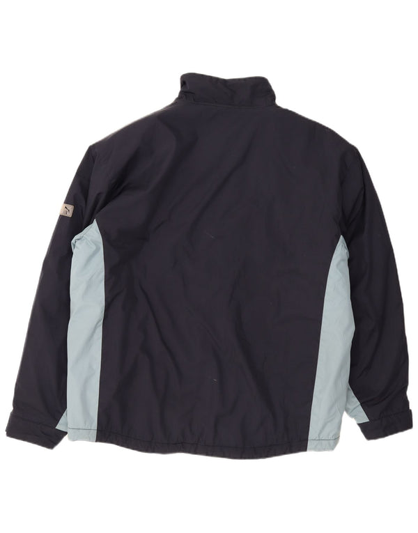 Giacca a vento da uomo Puma UK 42 XL Poliestere color block blu navy