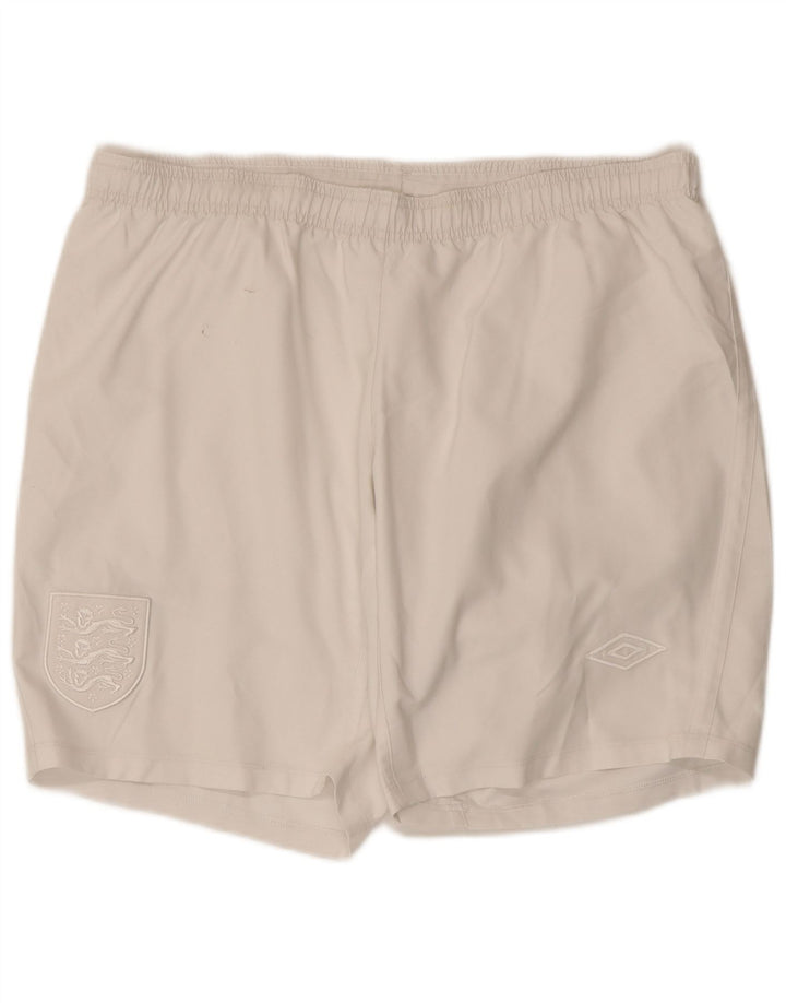 UMBRO Pantaloni scurți sport Anglia pentru bărbați, mari, alb, din poliester