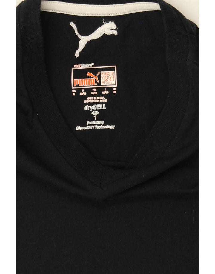 PUMA Mens T-Shirt Top Medium Black Cotton Vintage Puma and Second-Hand Puma from Messina Hembry 