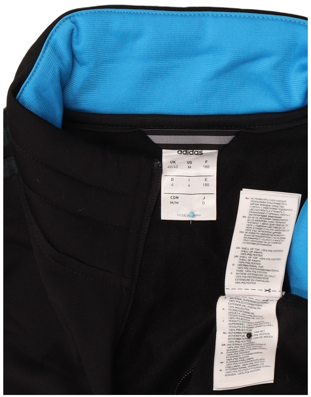 Adidas Træningsdragt til mænd Topjakke UK 40/42 Medium Sort Polyester