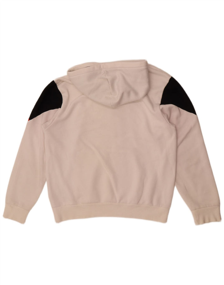 Puma Mens Hoodie Jumper Medium White Colourblock Cotton