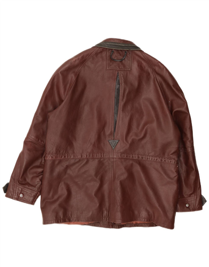 SARDAR Mens Leather Jacket UK 42 XL Brown Leather
