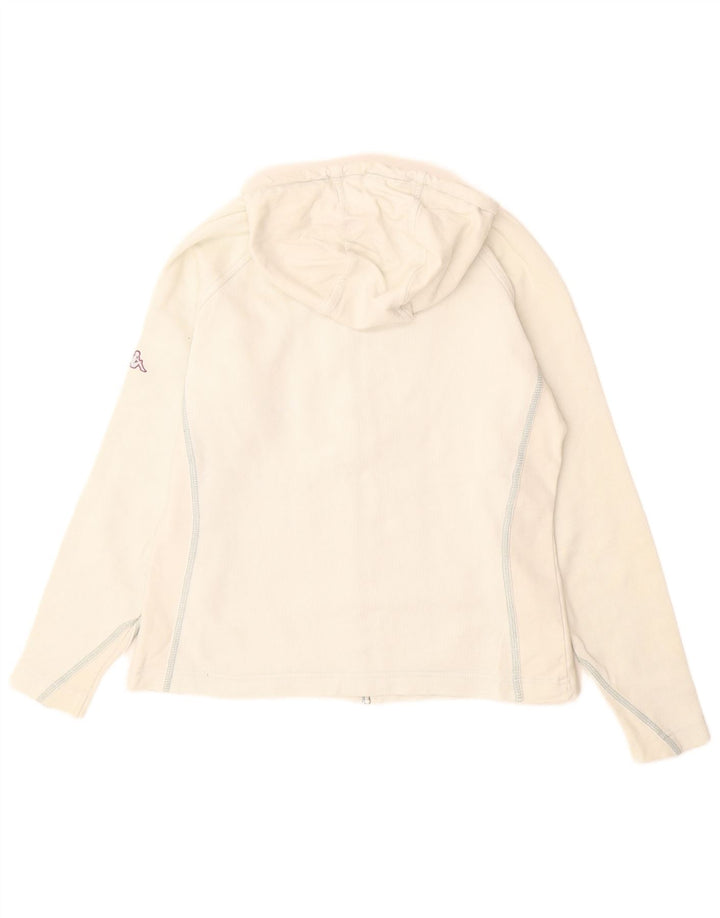 KAPPA hættetrøje til kvinder med lynlås UK 14 Medium White