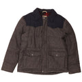 Marks & Spencer Herren Wattierte Jacke UK 41 Große graue Colourblock-Wolle