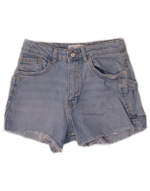 ZARA Shorts jeans para meninas 13-14 anos W24 Azul