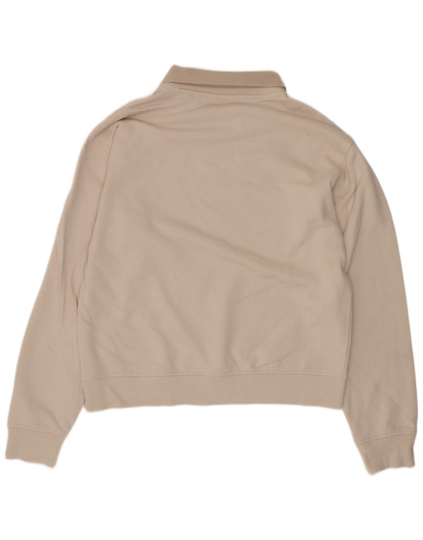Umbro Herre Polo Neck Sweatshirt Jumper Medium Beige Colourblock Bomuld