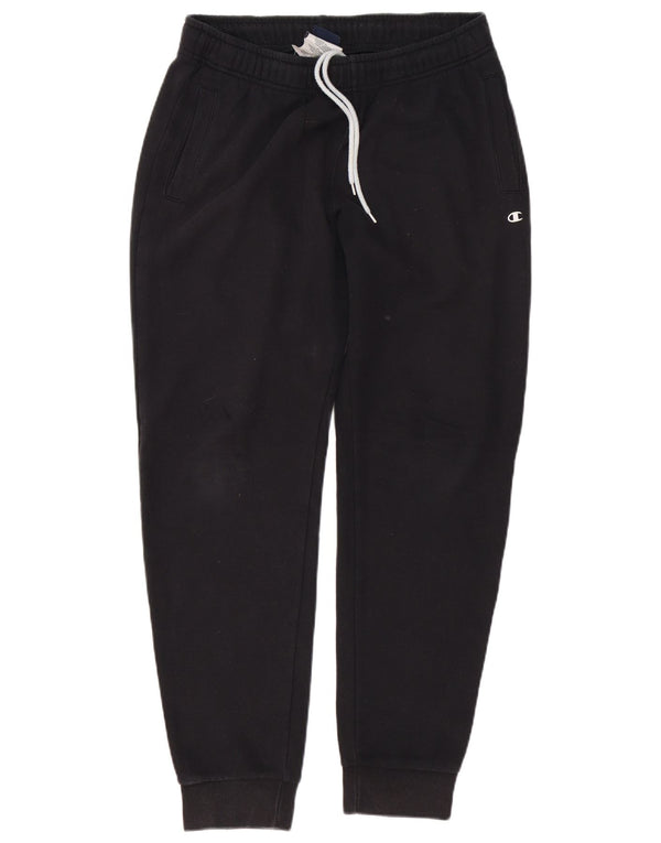 Champion Mens Tracksuit Trousers Joggers Medium  Black Cotton