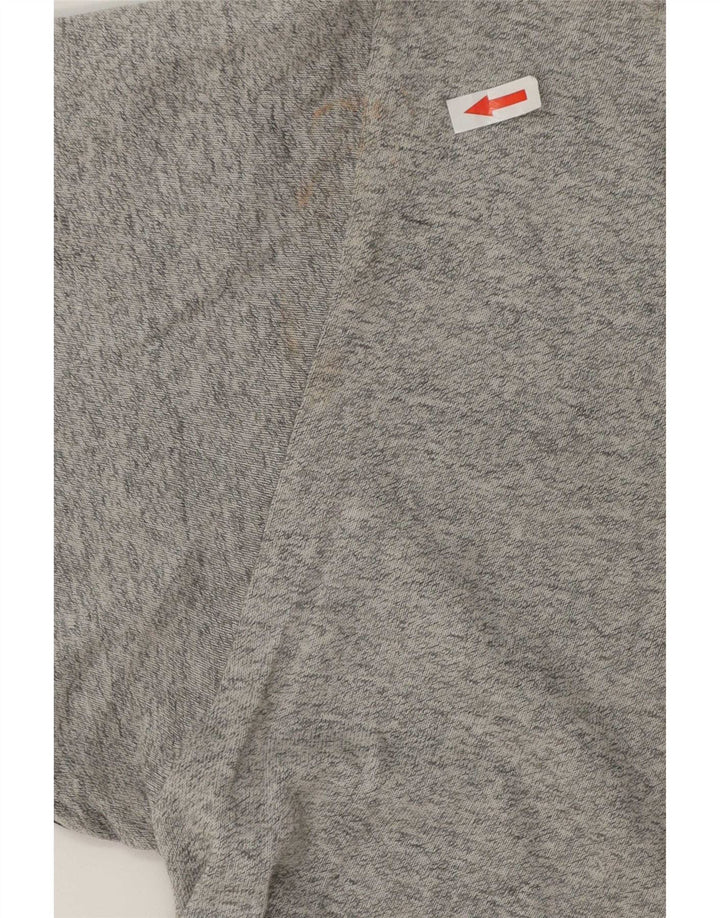 Asics Mens Graphic T-Shirt Top XL Grey Flecked Cotton