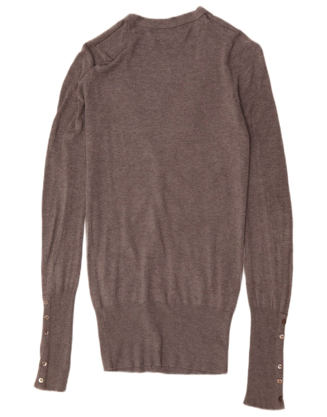Zara Womens Cardigan Sweater UK 12 Medium Grey Rayon