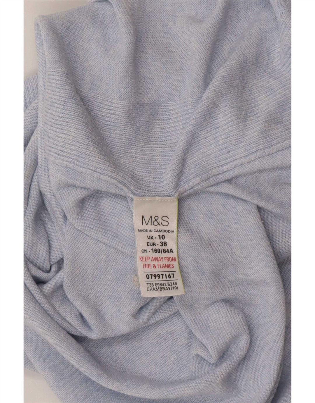 Marks & Spencer Womens Oversized Boat Neck Jumper Sweater UK 10 Small Blue