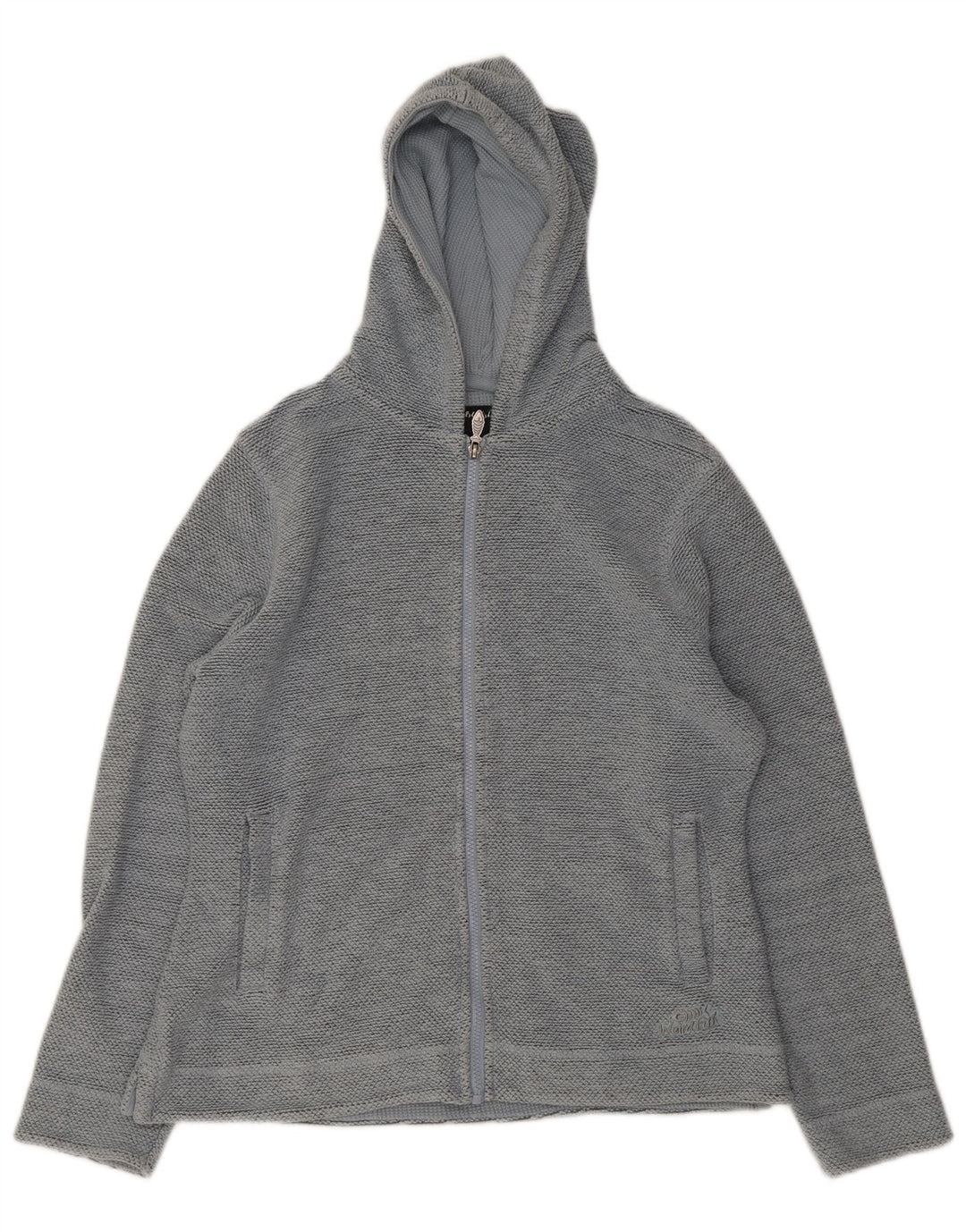 Weird Fish Womens Zip Hoodie Sweater UK 14 Medium Blue Cotton