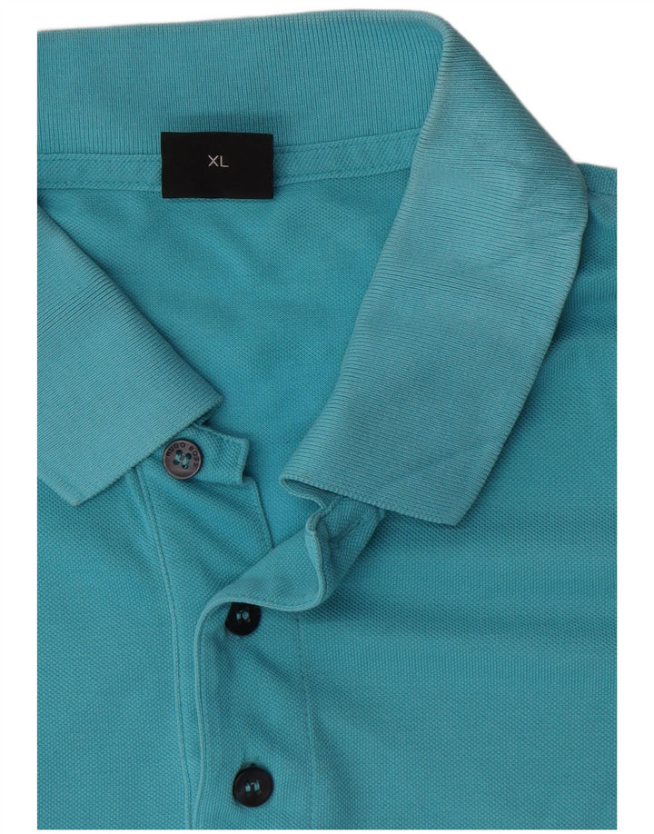 Hugo Boss Mens Polo Shirt XL Blue Cotton