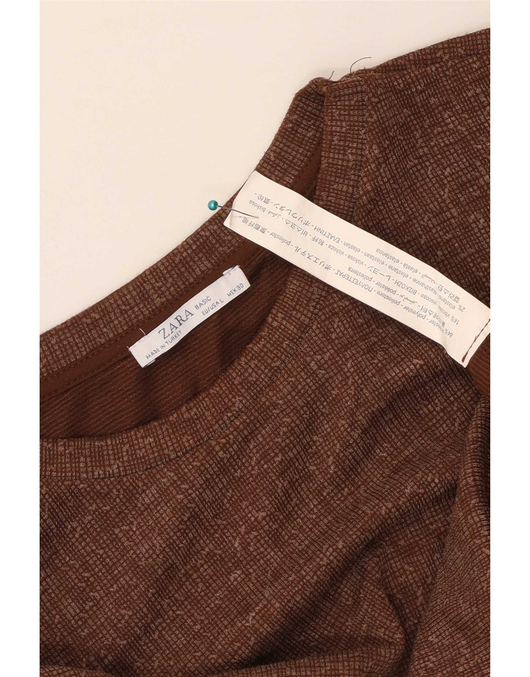 Zara Womens Tent Dress UK 16 Large Brown Polyester