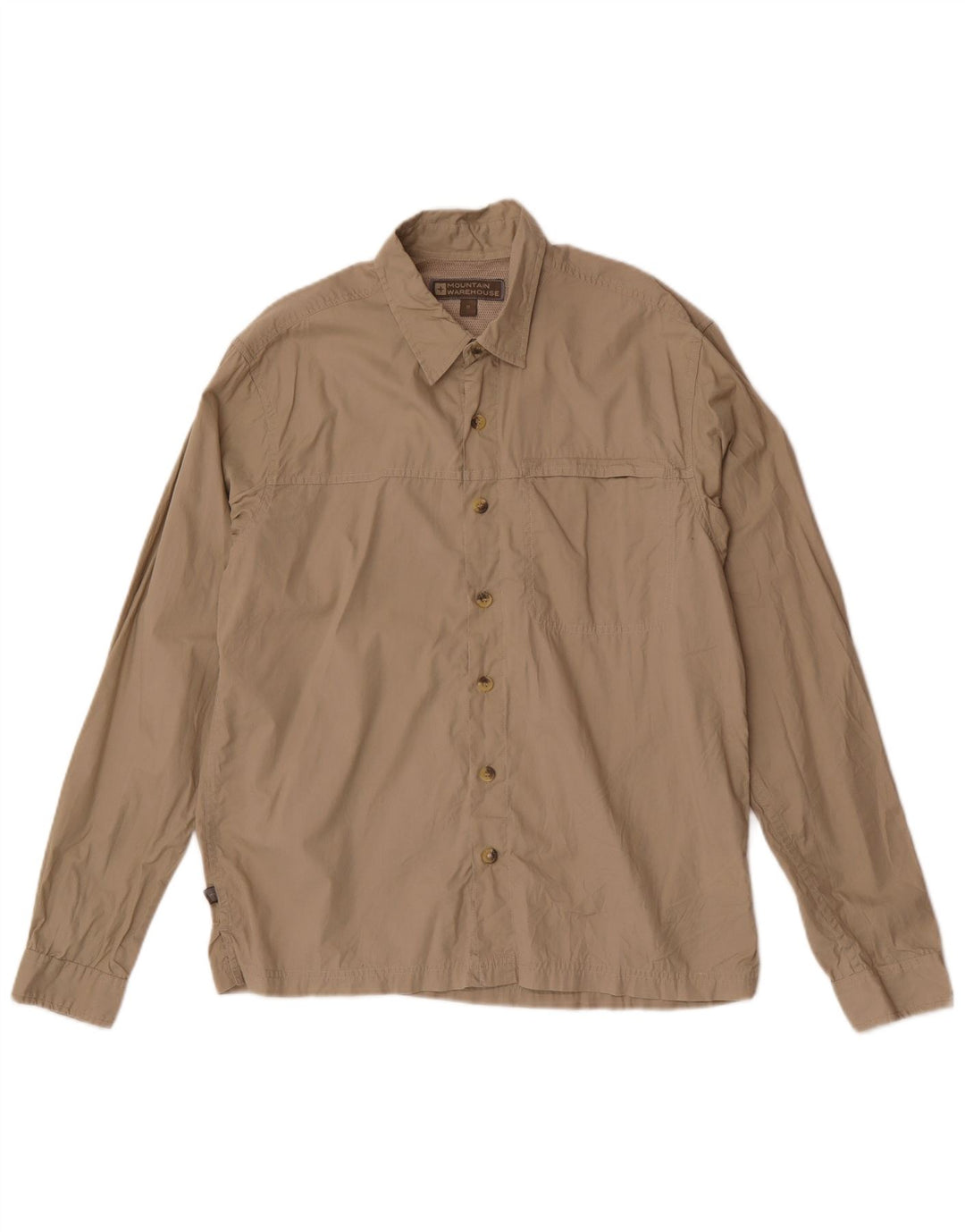 Camisa de corte regular para hombre de algodón caqui medio de Mountain Warehouse