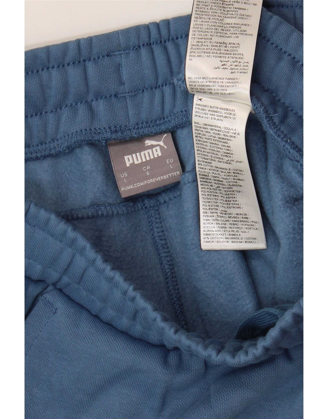 Puma Mens Tracksuit Trousers Joggers Large  Blue Cotton