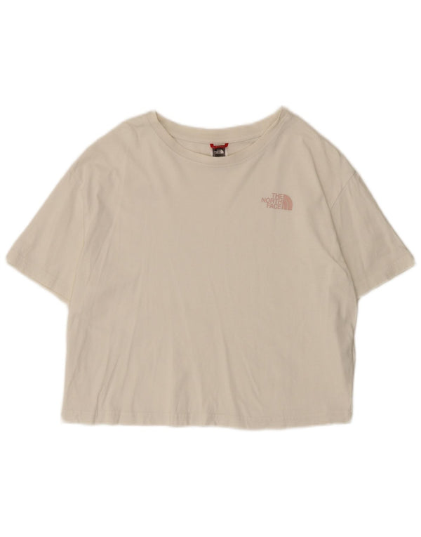 The North Face Womens Crop T-Shirt Top UK 16 Large White Cotton