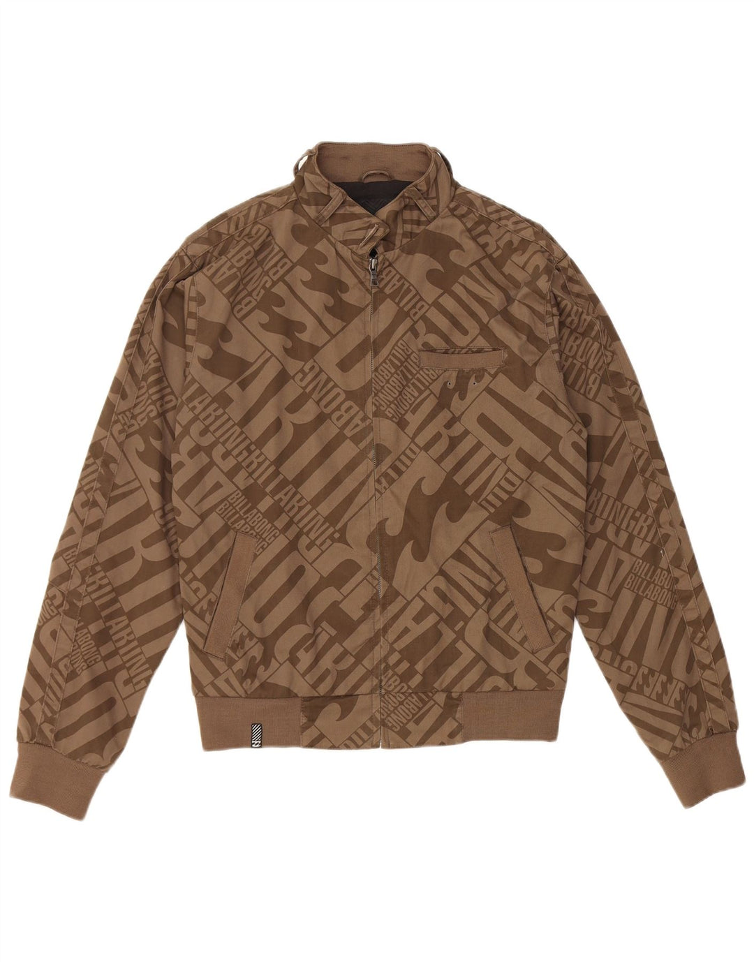 BILLABONG Herren-Bomberjacke mit Grafik, UK 36, Größe S, braun, Polyester