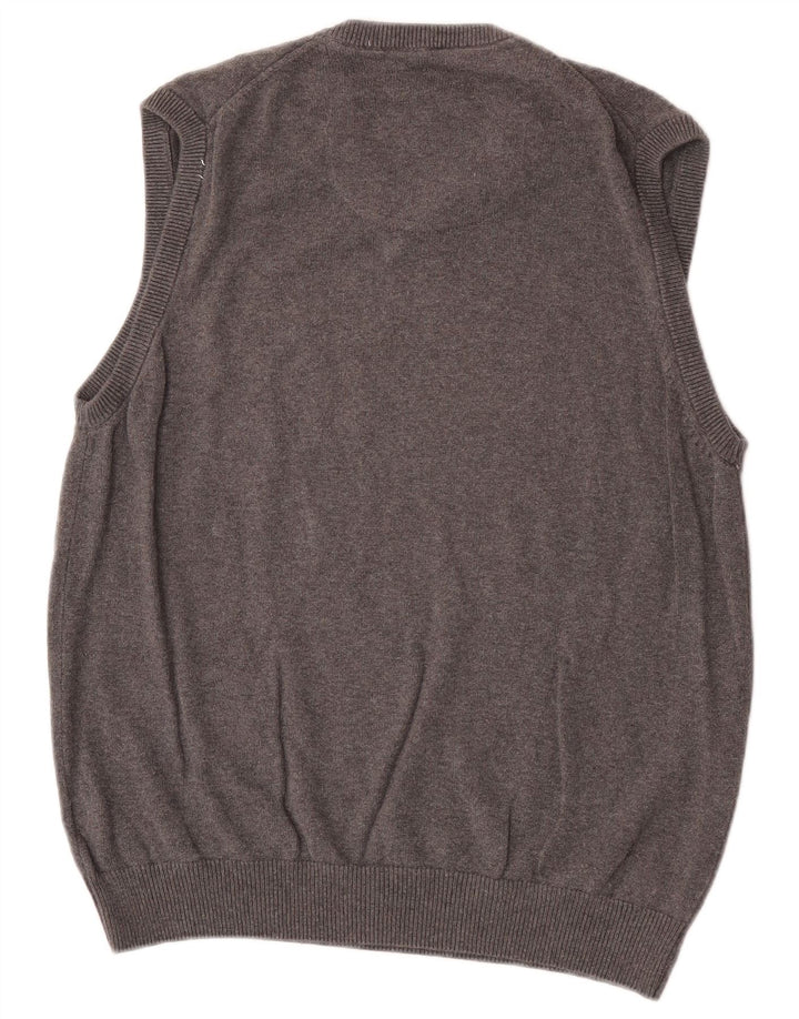 Marks & Spencer Mens Regular Fit Vest Tank Top Medium Grey Cotton